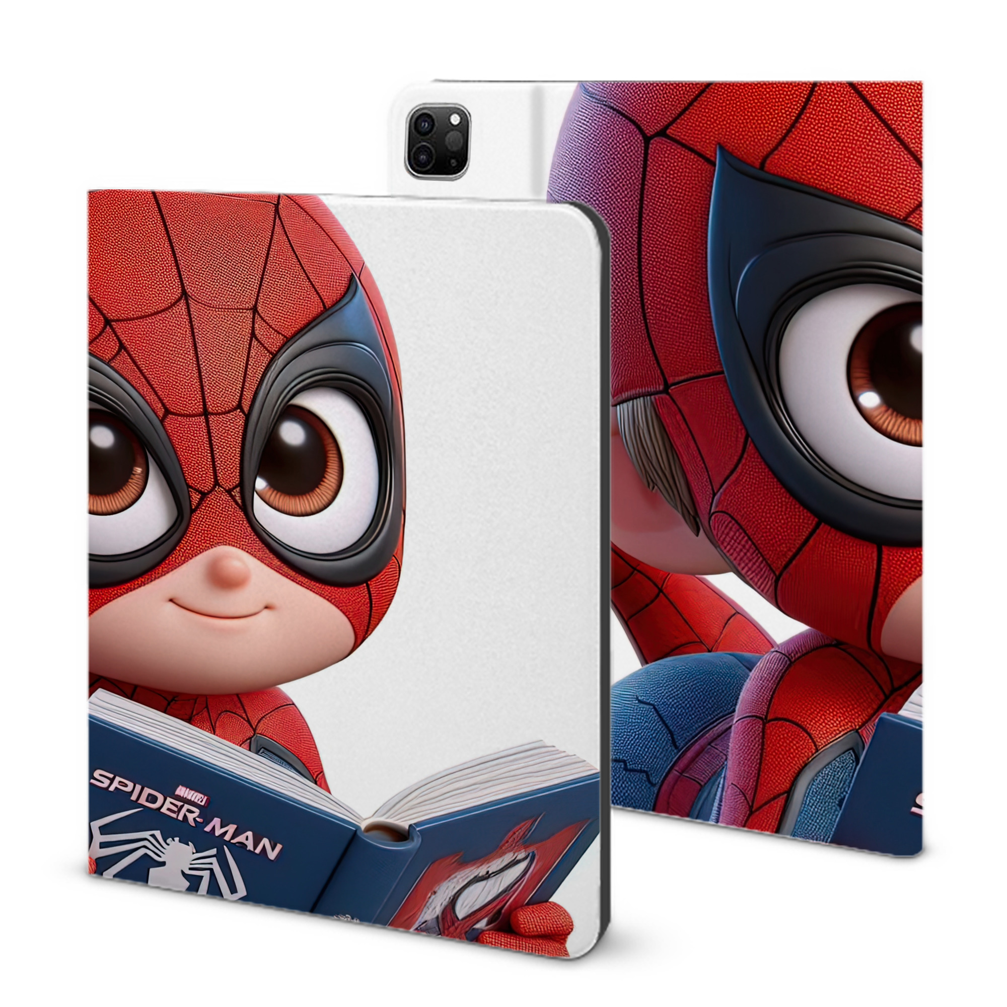 （画像用） Spider Man スパイダーマン IPad ケース ブック型 PUレザー TPU 耐衝撃 軽量 薄型 ペン収納なし 全面保護 IPad 各モデル対応